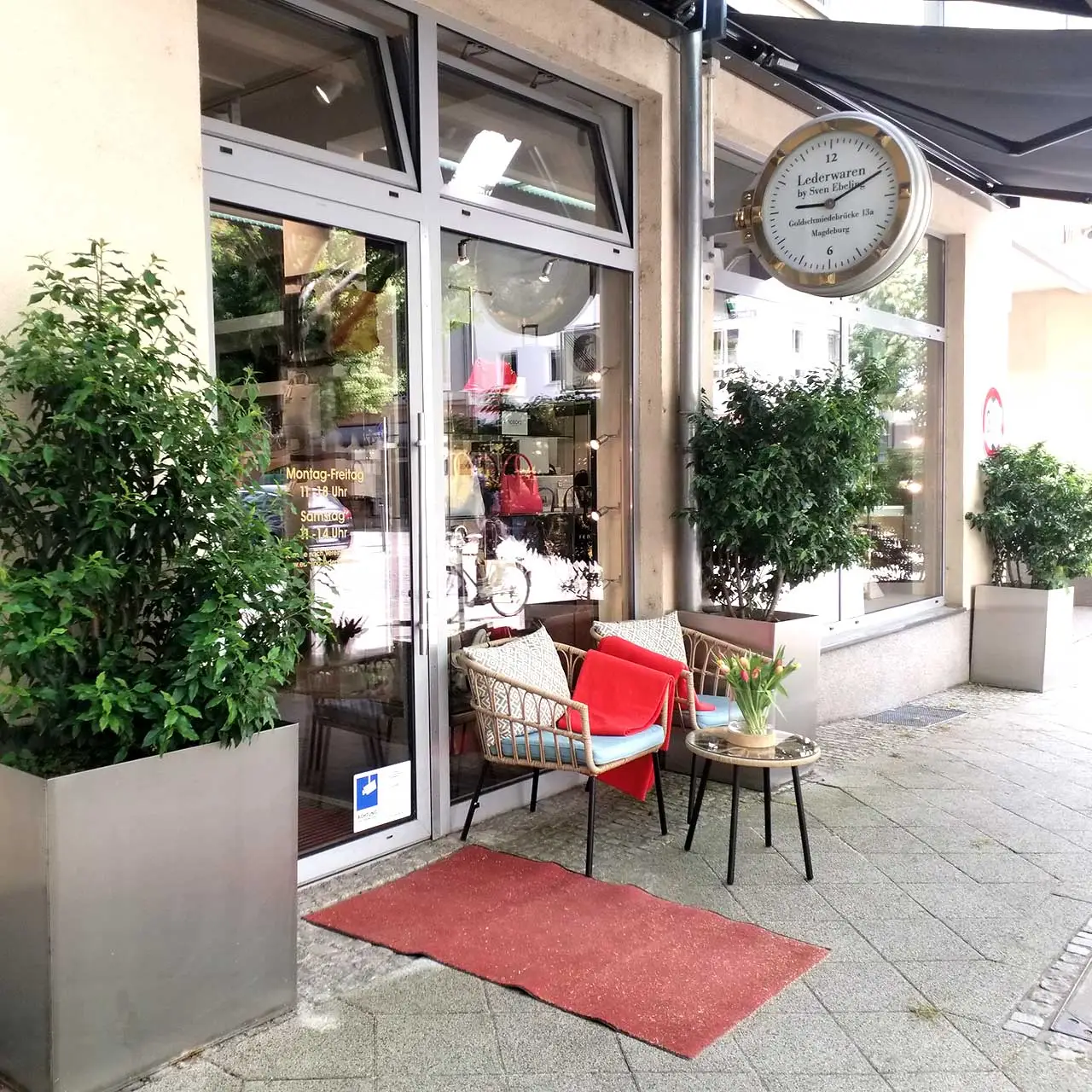 Lederwaren by Sven Ebeling - Die Adresse für erstklassige Accessoires, Taschen, Koffer und mehr in Magdeburg - Aussenansicht Ladengeschäft
